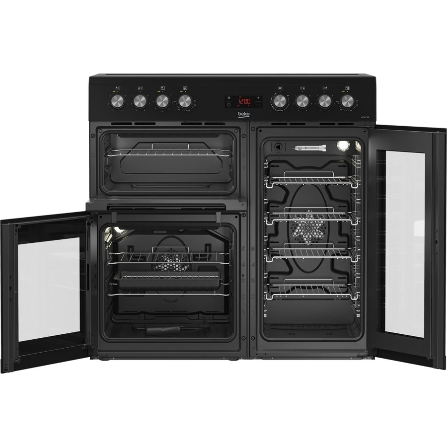Beko KDVC90K 90cm Ceramic Range Cooker - Black