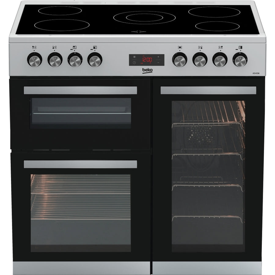 Beko KDVC90X 90cm Ceramic Range Cooker - Stainless Steel