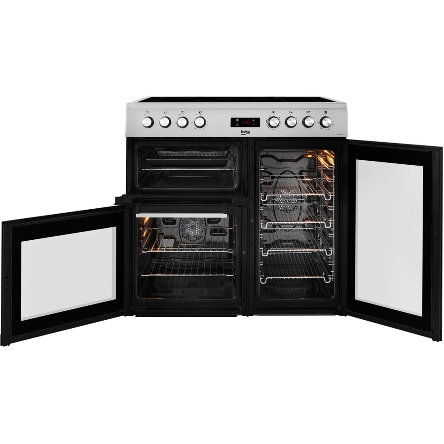 Beko KDVC90X 90cm Ceramic Range Cooker - Stainless Steel