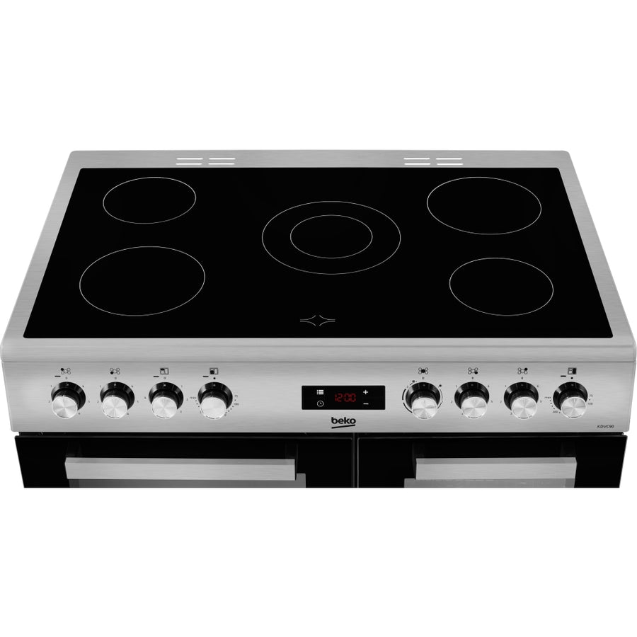 Beko KDVC90X 90cm Ceramic Range Cooker - Stainless Steel