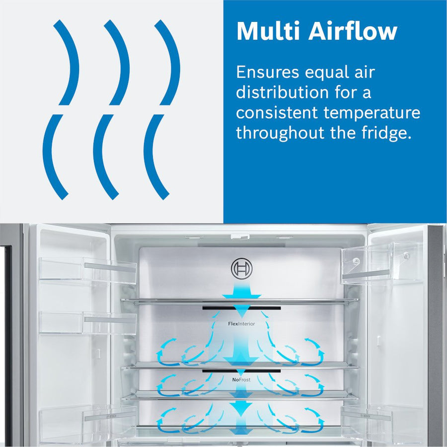 Bosch KFD96APEA Series 6 French door fridge freezer - Brushed Steel [contact store for pricing]