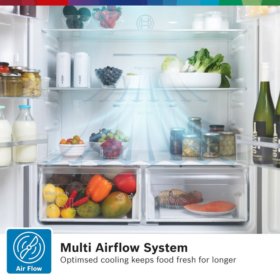 Bosch KFN96VPEAG Series 4 Total No Frost French door Fridge Freezer - Brushed steel anti-fingerprint