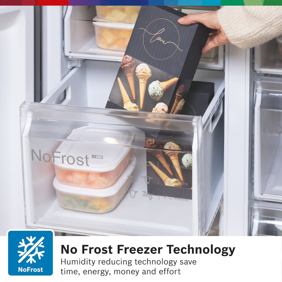 Bosch KFN96VPEAG Series 4 Total No Frost French door Fridge Freezer - Brushed steel anti-fingerprint