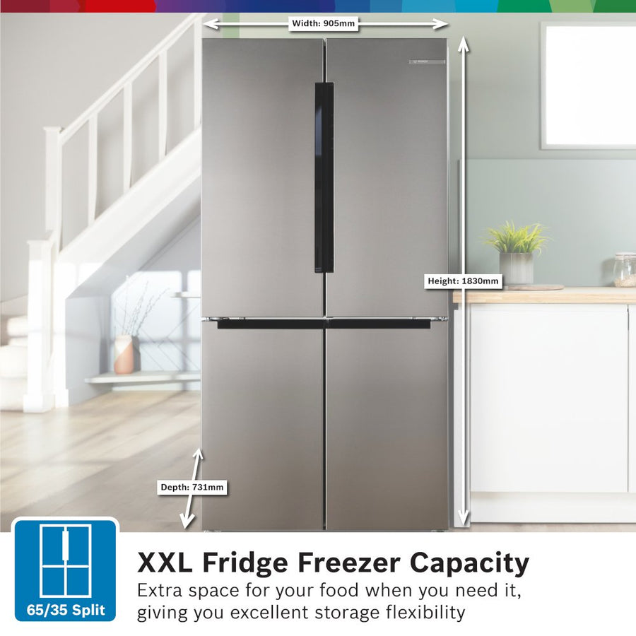 Bosch KFN96VPEAG Series 4 Total No Frost French door Fridge Freezer - Brushed steel anti-fingerprint