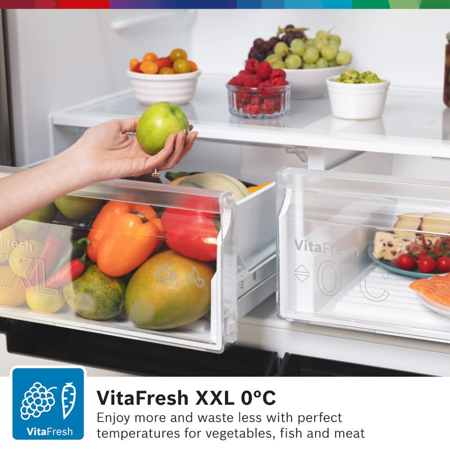 Bosch KFN96VPEAG Series 4 Total No Frost French door Fridge Freezer - Brushed steel anti-fingerprint