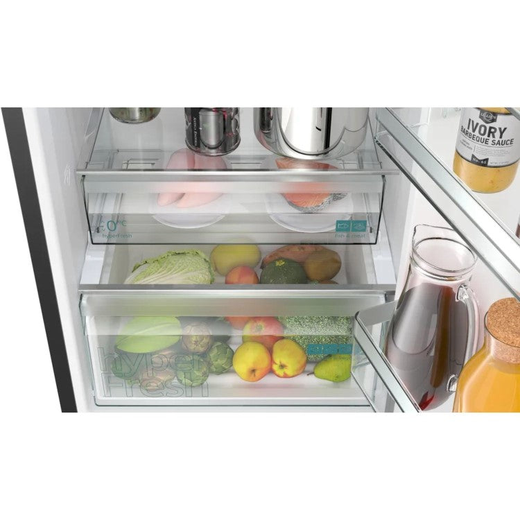 Siemens KG39NXXBF iQ300 70/30 Fridge Freezer - Brushed Black Steel [Free 5-year parts & labour guarantee]