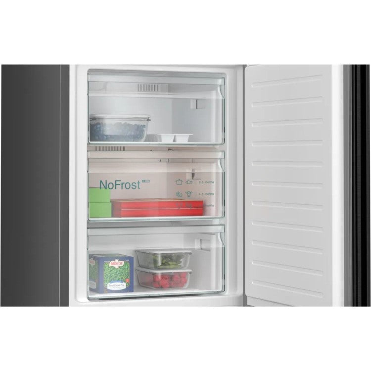 Siemens KG39NXXBF iQ300 70/30 Fridge Freezer - Brushed Black Steel [Free 5-year parts & labour guarantee]