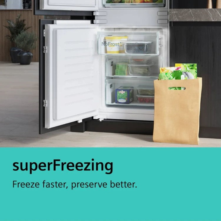 Siemens KG39NXXBF iQ300 70/30 Fridge Freezer - Brushed Black Steel [Free 5-year parts & labour guarantee]