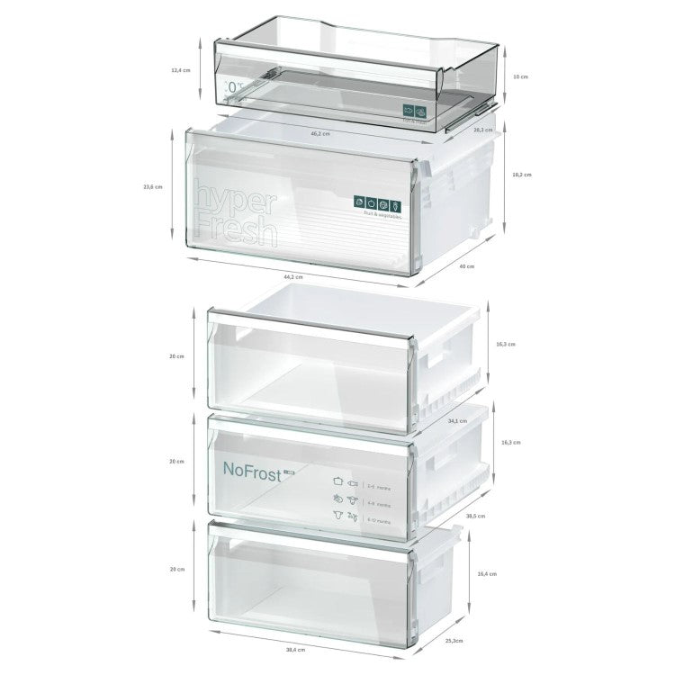 Siemens KG39NXXBF iQ300 70/30 Fridge Freezer - Brushed Black Steel [Free 5-year parts & labour guarantee]