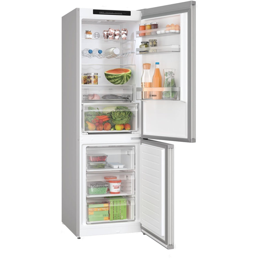 BOSCH Series 4 KGN362LDFG 70/30 Frost Free Fridge Freezer - Stainless steel look [Free 5-year parts & labour guarantee] LAST ONE