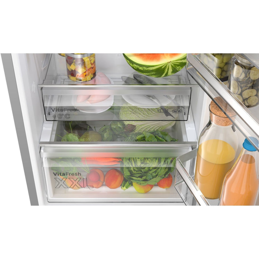 BOSCH Series 4 KGN362LDFG 70/30 Frost Free Fridge Freezer - Stainless steel look [Free 5-year parts & labour guarantee] LAST ONE