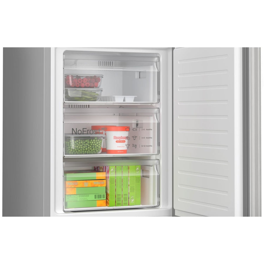 BOSCH Series 4 KGN362LDFG 70/30 Frost Free Fridge Freezer - Stainless steel look [Free 5-year parts & labour guarantee] LAST ONE