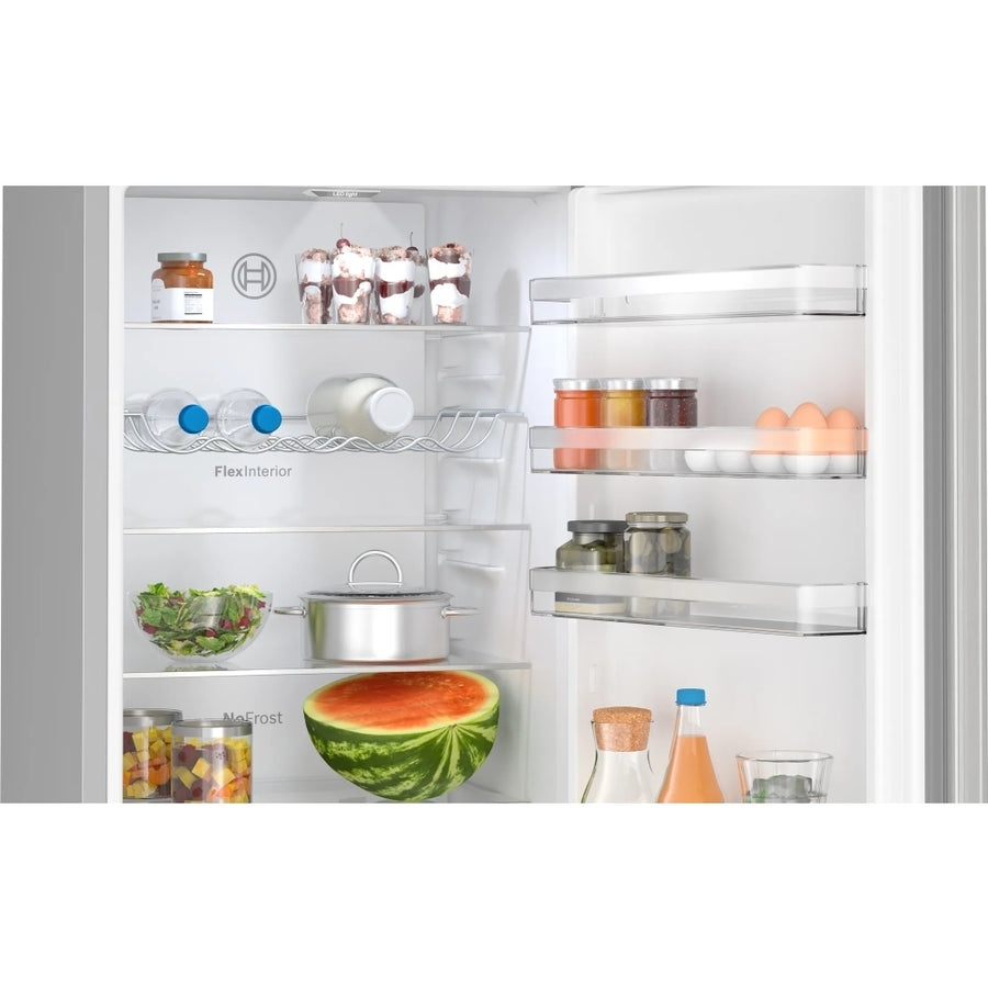 BOSCH Series 4 KGN392LBFG 70/30 Frost Free Fridge Freezer - Silver [Free 5-year parts & labour guarantee]