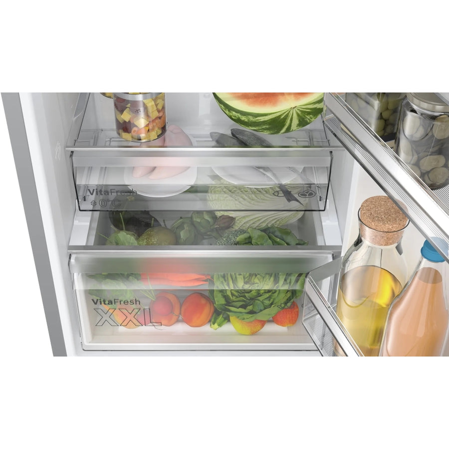 BOSCH Series 4 KGN392LBFG 70/30 Frost Free Fridge Freezer - Silver [Free 5-year parts & labour guarantee]