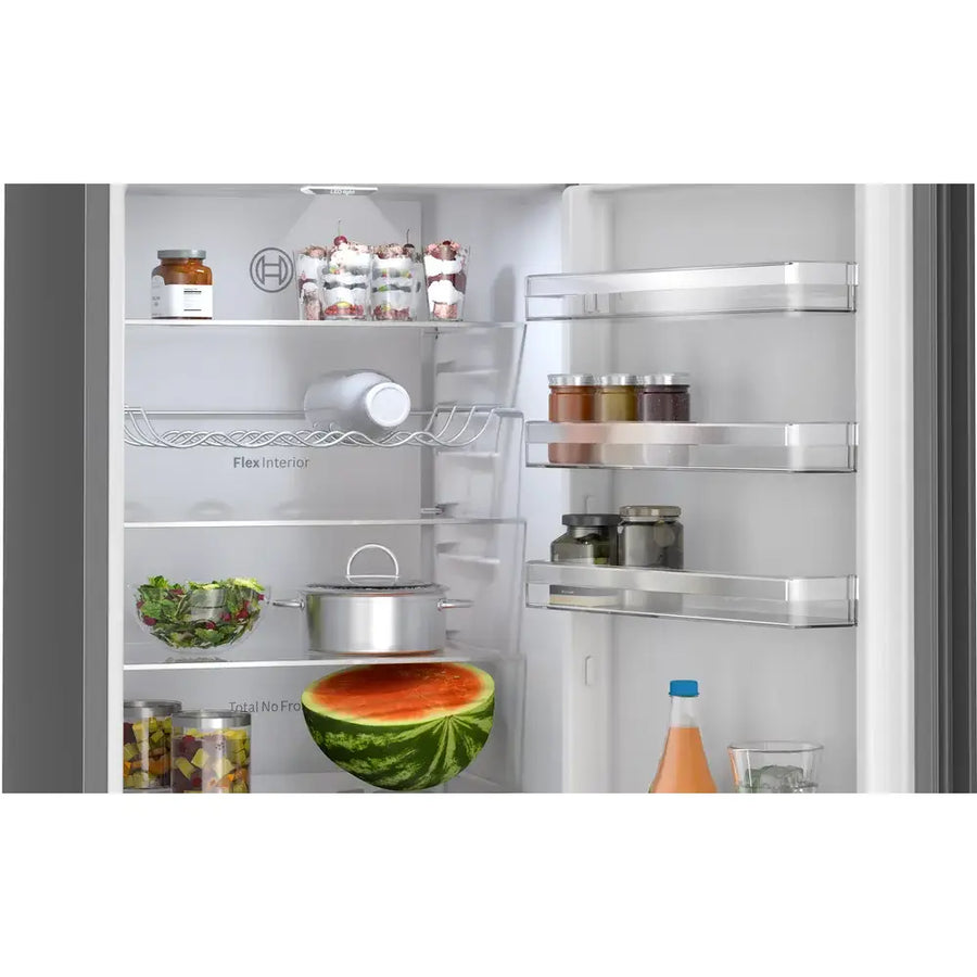 BOSCH Series 6 KGN39OCAFG 70/30 Frost Free Fridge Freezer - Cast Iron [Free 5-year parts & labour guarantee]