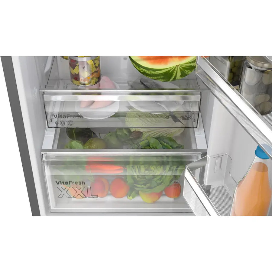 BOSCH Series 6 KGN39OCAFG 70/30 Frost Free Fridge Freezer - Cast Iron [Free 5-year parts & labour guarantee]