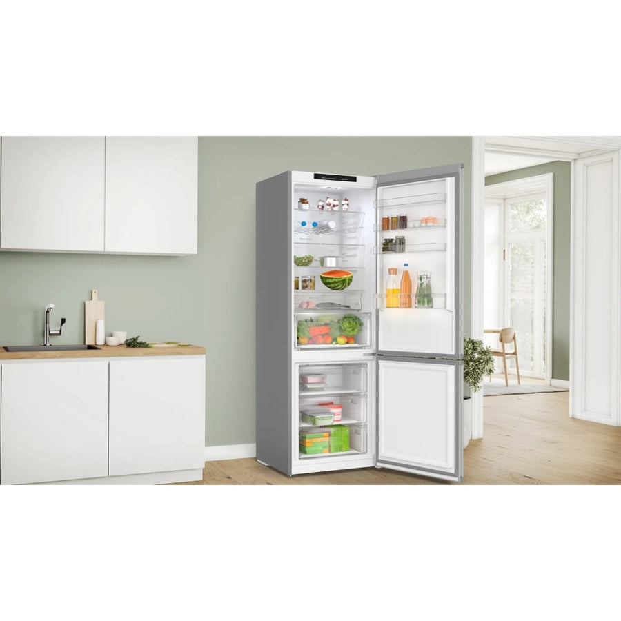 BOSCH Series 4 KGN492LDFG 70/30 Frost Free Fridge Freezer - Stainless Steel Look [Free 5-year parts & labour guarantee]