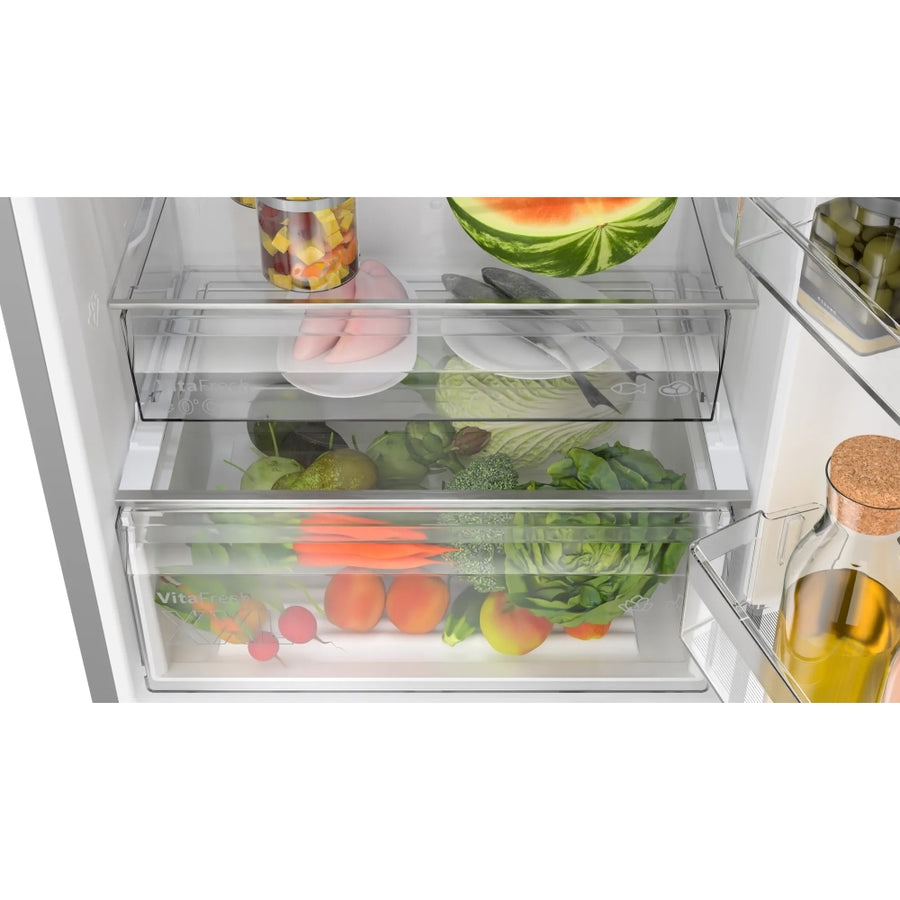 BOSCH Series 4 KGN492LDFG 70/30 Frost Free Fridge Freezer - Stainless Steel Look [Free 5-year parts & labour guarantee]