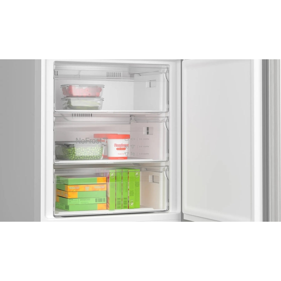 BOSCH Series 4 KGN492LDFG 70/30 Frost Free Fridge Freezer - Stainless Steel Look [Free 5-year parts & labour guarantee]