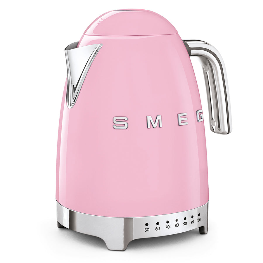 Smeg KLF04PKUK Variable temperature 50s style kettle - Pink