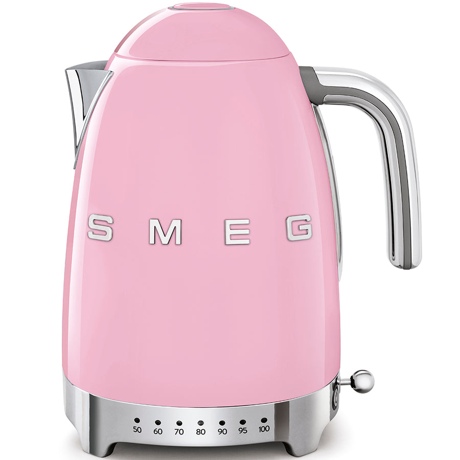 Smeg KLF04PKUK Variable temperature 50s style kettle - Pink