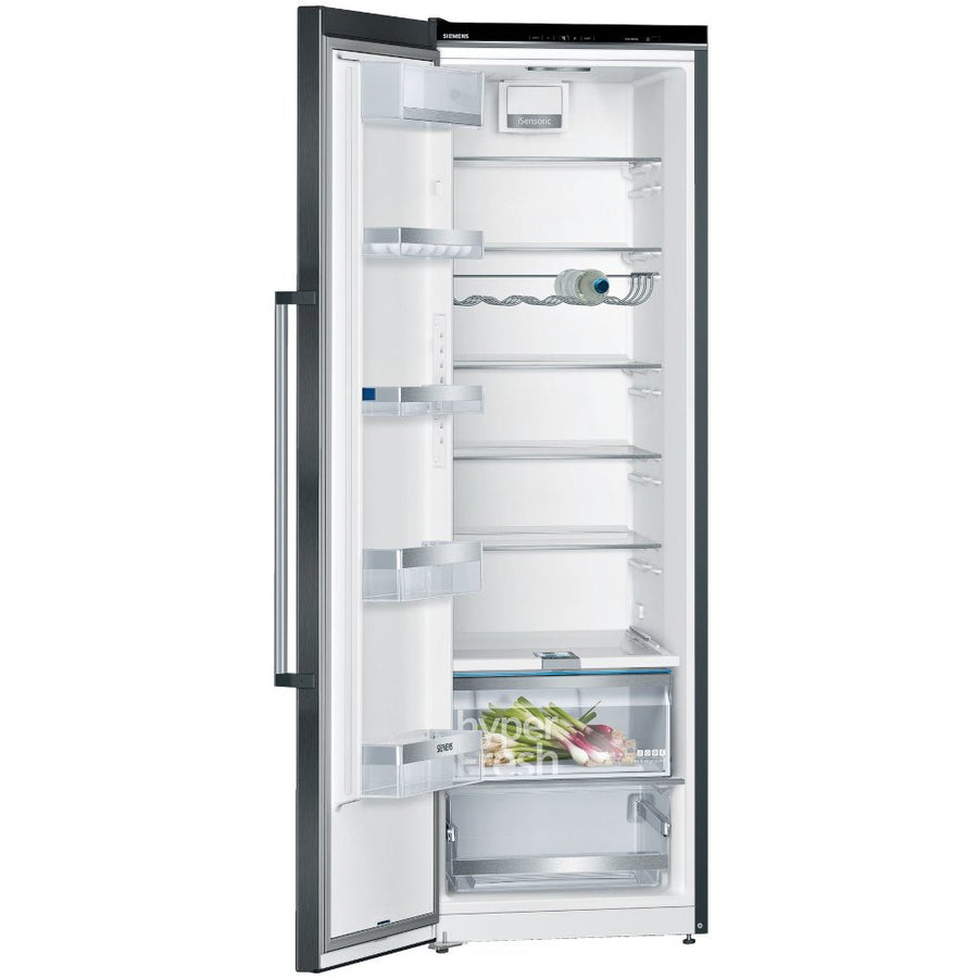 Siemens KS36VAXEP iQ500 Tall Larder Fridge - Black Steel [Free 5-year parts & labour guarantee]