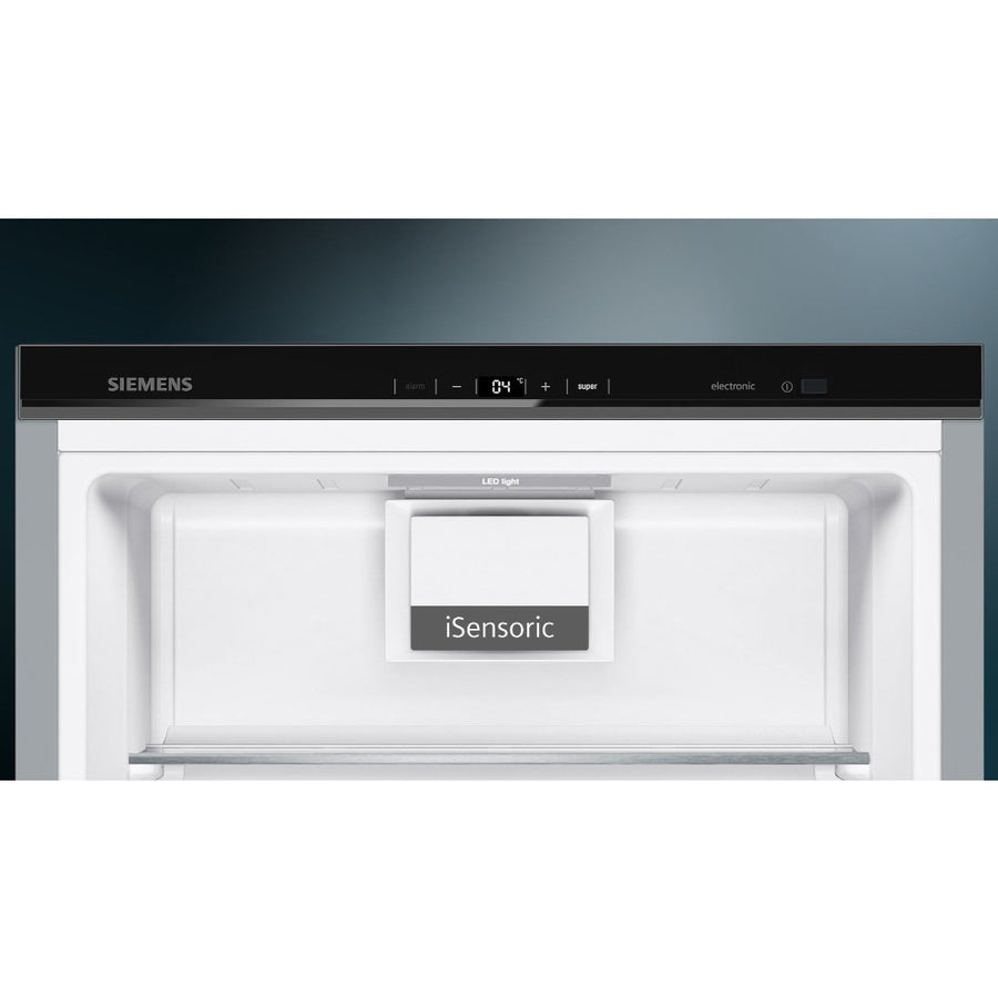 Siemens KS36VAXEP iQ500 Tall Larder Fridge - Black Steel [Free 5-year parts & labour guarantee]
