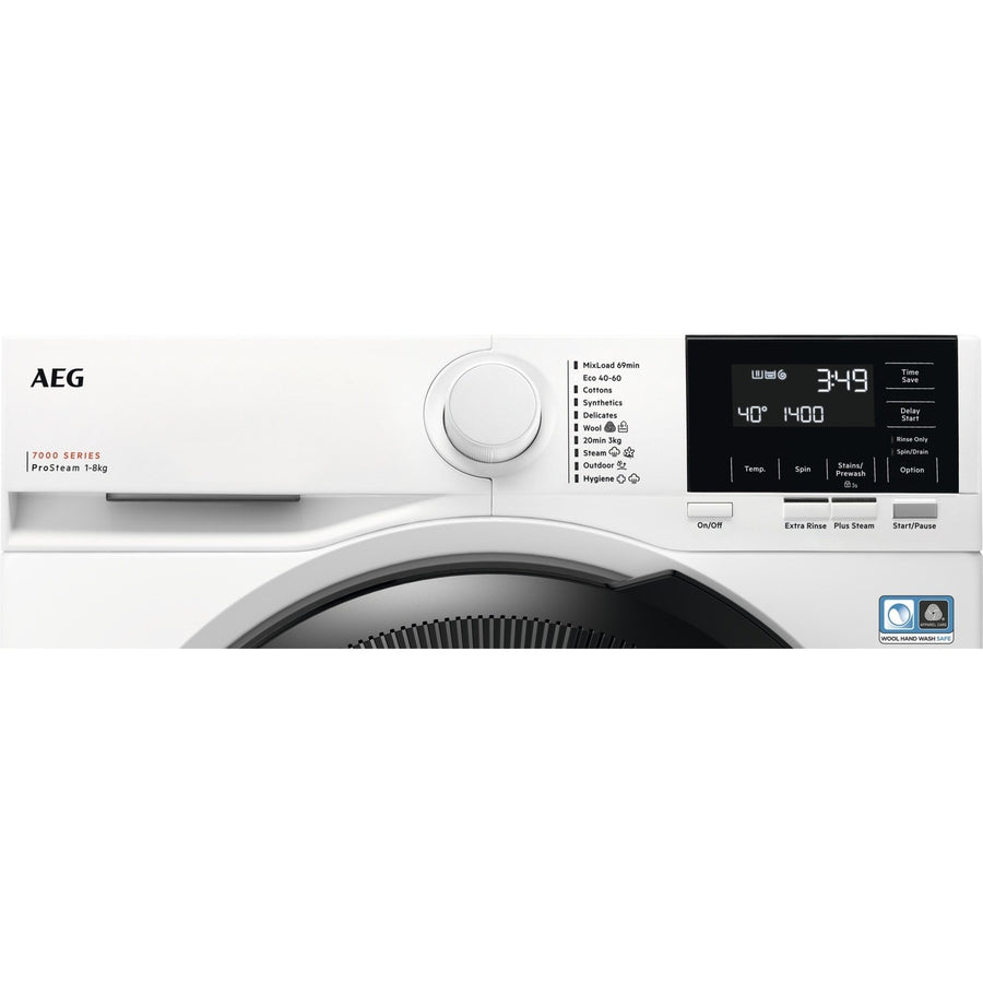 AEG LFR71844B ProSteam® 8kg Washing Machine [Free 5-year parts & labour guarantee]