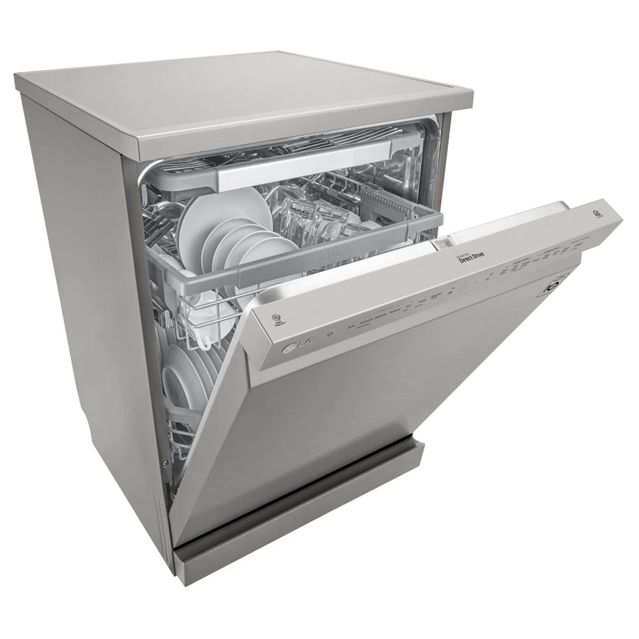 LG DF325FPS TrueSteam 14 Place Settings Dishwasher In Shiny Steel