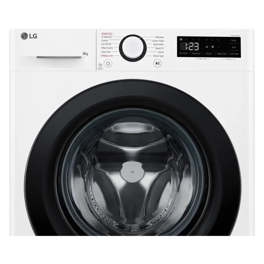 LG F2Y508WBLN1 Counter-Depth MAX™ AI DD™ 8Kg Washing Machine - White [Free 5-year parts & labour guarantee] LAST ONE
