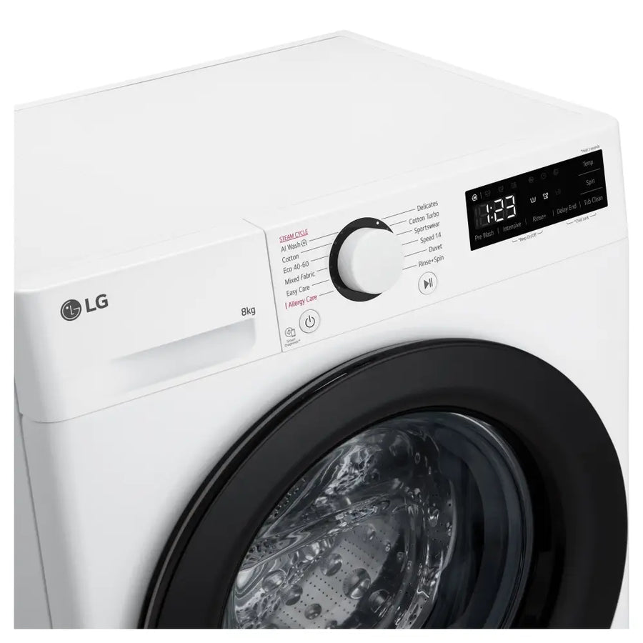 LG F2Y508WBLN1 Counter-Depth MAX™ AI DD™ 8Kg Washing Machine - White [Free 5-year parts & labour guarantee] LAST ONE