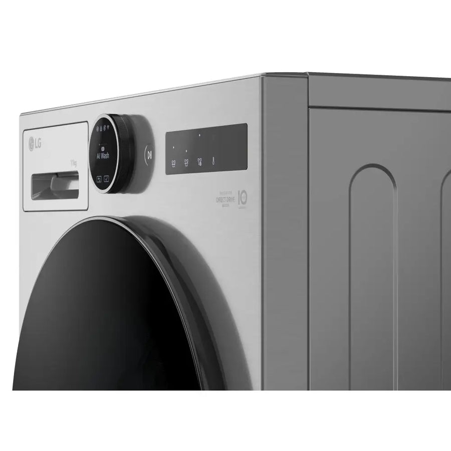 LG F4X7011TSB 11kg 1400rpm AI DD™ Washing Machine - Silver [Free 5-year parts & labour warranty]