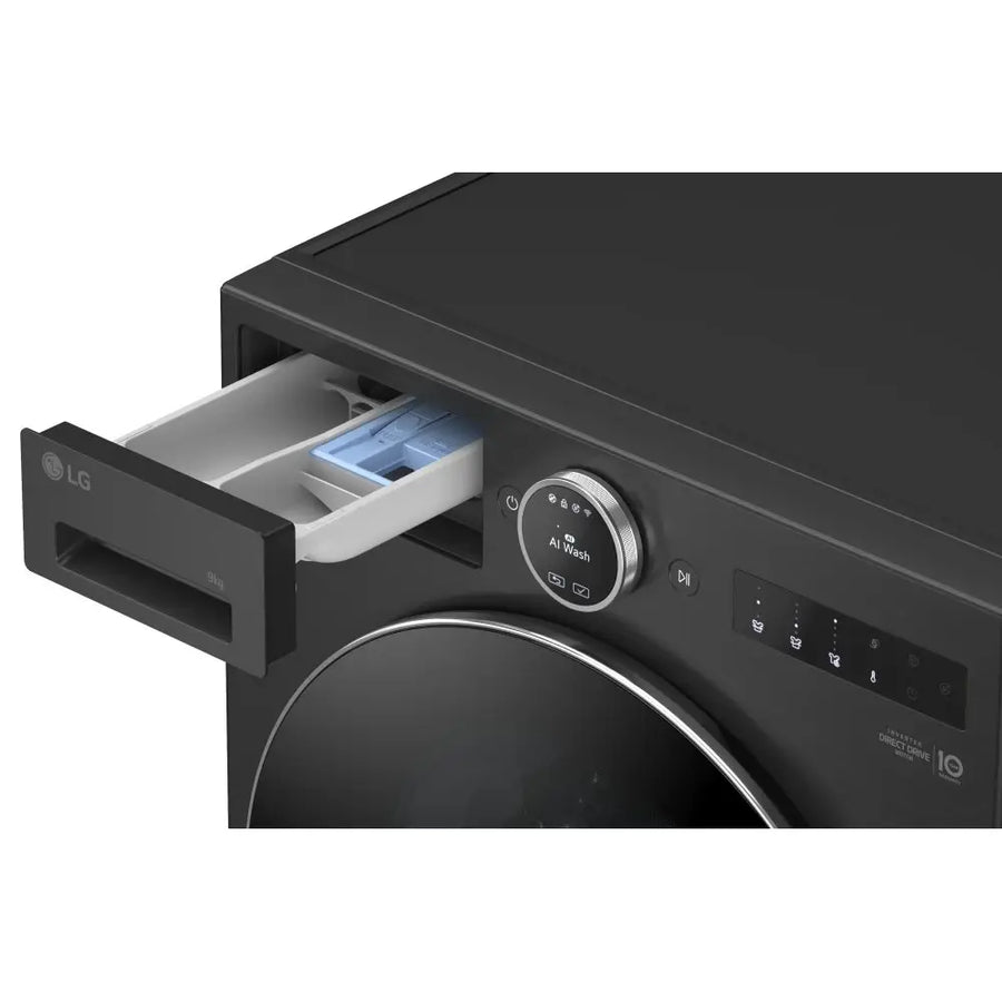 LG F4X9009TBC 9kg 1400rpm AI DD™ Washing Machine - Black