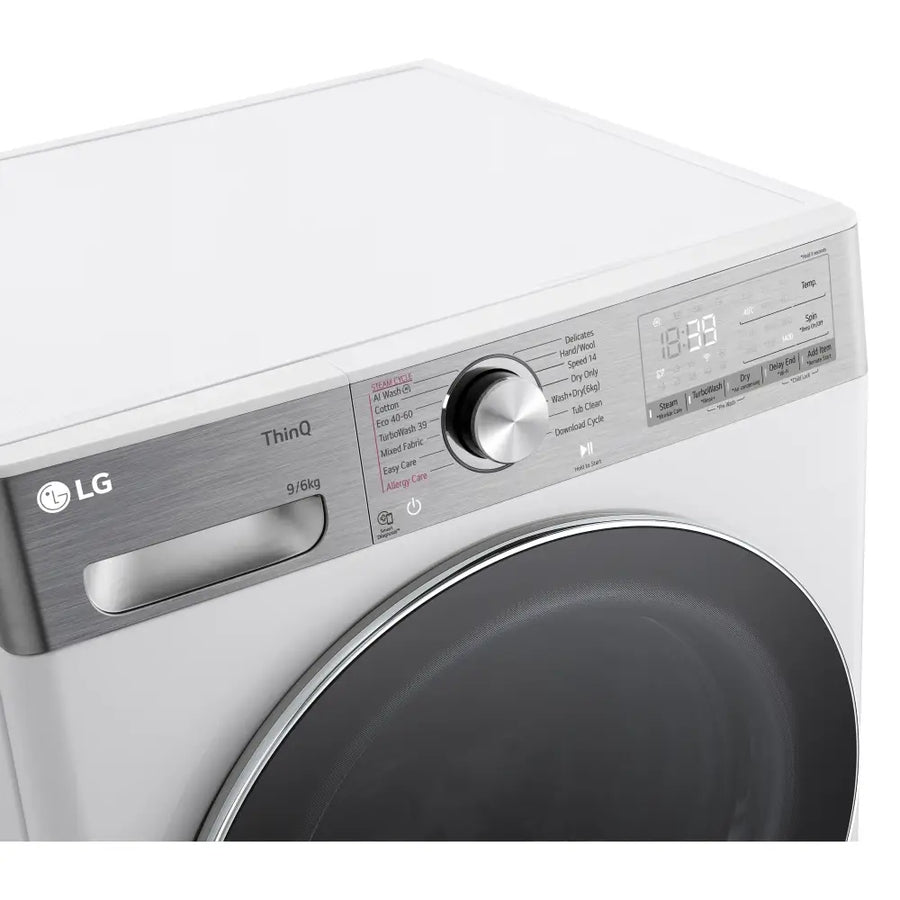 LG FWY996WCTN4 9/6kg 1400RPM AI DD™ Steam Washer Dryer - White [Free 5-year parts & labour guarantee]