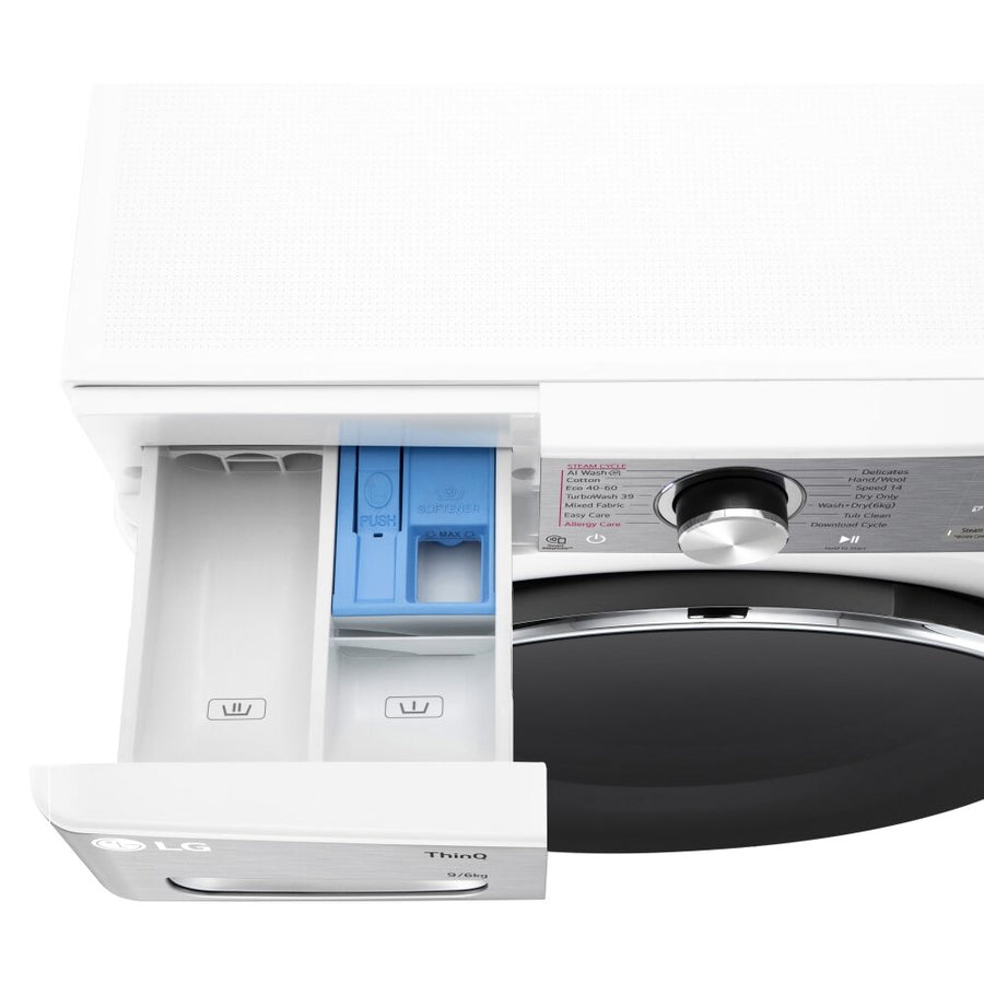 LG FWY996WCTN4 9/6kg 1400RPM AI DD™ Steam Washer Dryer - White [Free 5-year parts & labour guarantee]