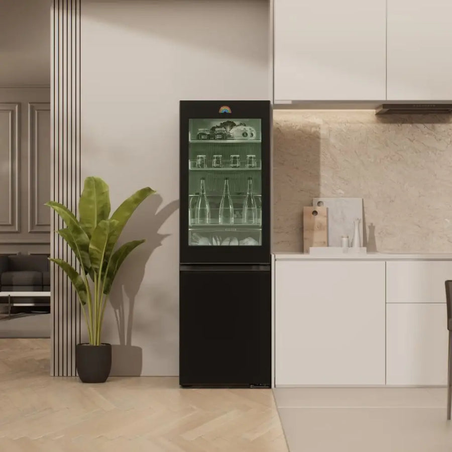 LG GBG7190CEV InstaView™ 60/40 Fridge Freezer - Essense Black Steel [Free 5-year parts & labour warranty]