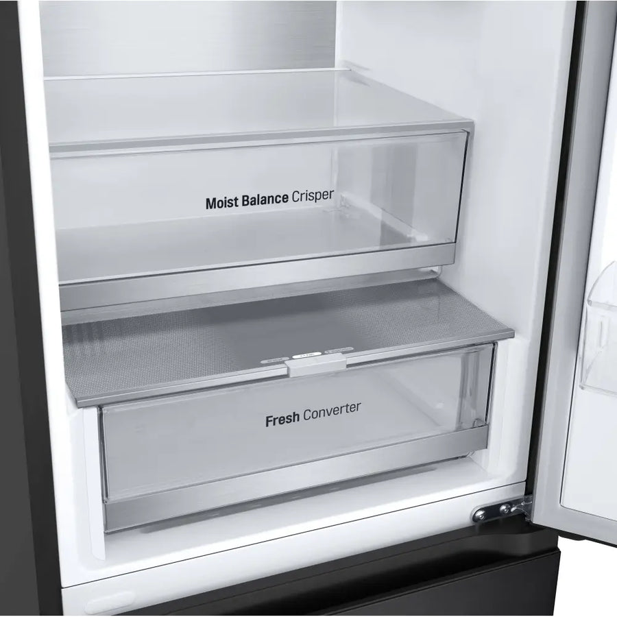 LG GBV5240CEP NatureFRESH 70/30 Total No Frost Fridge Freezer - Black [Free 5-year parts & labour guarantee]