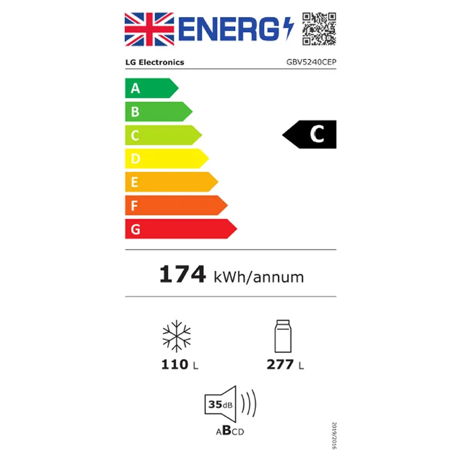 LG GBV5240CEP NatureFRESH 70/30 Total No Frost Fridge Freezer - Black [Free 5-year parts & labour guarantee]