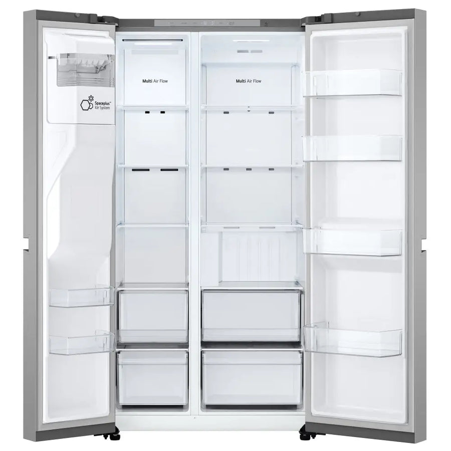 LG GSLC40PYPE american style fridge freezer in silver