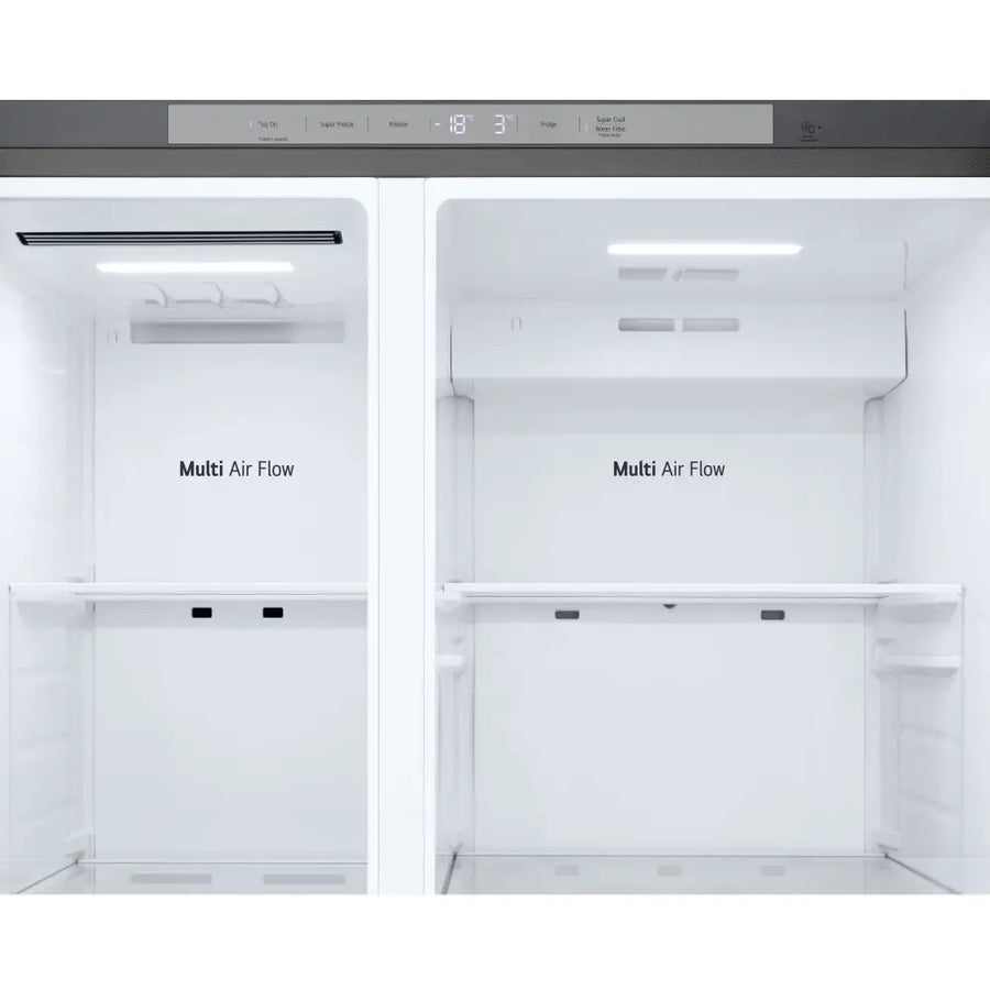 LG GSLC40PYPE american style fridge freezer in silver