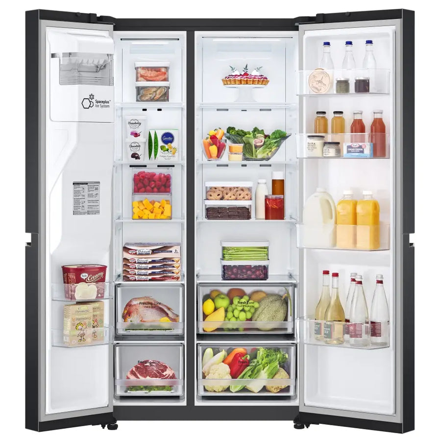 LG GSLV70MCTD American Style Fridge Freezer With Plumbed Ice & Water - Matte Black