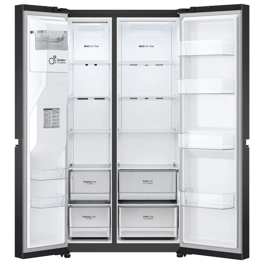 LG GSLV70MCTD American Style Fridge Freezer With Plumbed Ice & Water - Matte Black