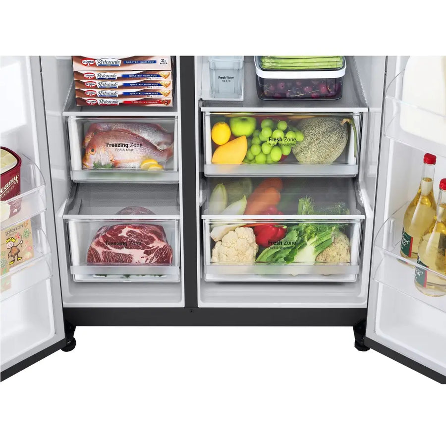 LG GSLV71MCTD Non-plumbed American style fridge freezer - Matte Black