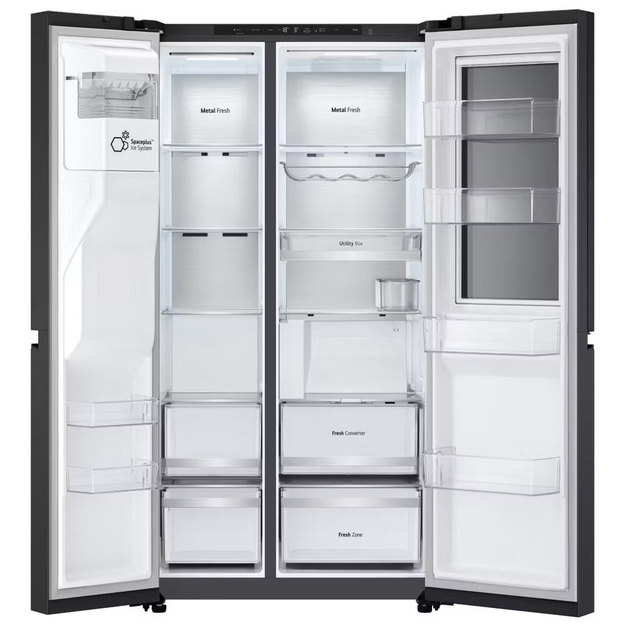 LG GSXE90EVAD Door-in-Door ™ Plumbed ice & water American fridge freezer - Matte Black