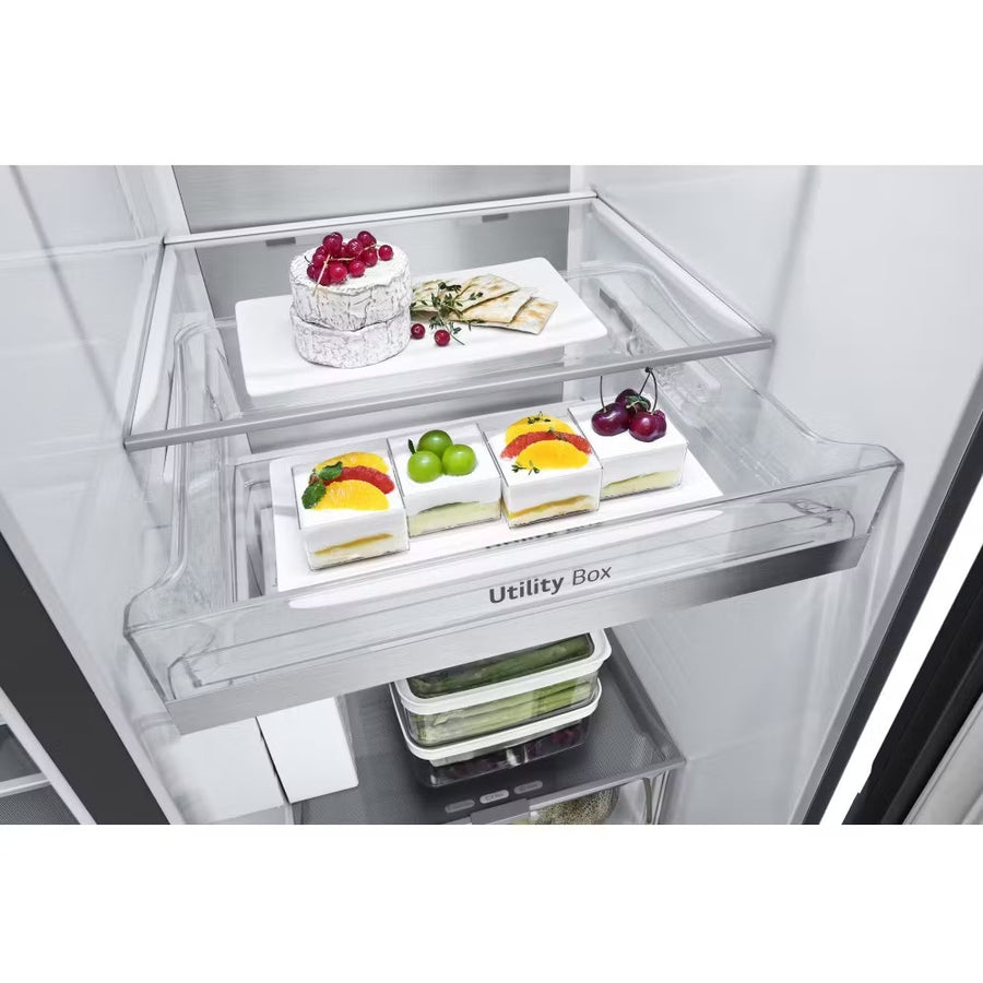 LG GSXE90EVAD Door-in-Door ™ Plumbed ice & water American fridge freezer - Matte Black