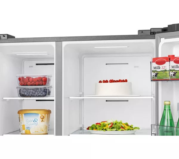 Hisense RS840N4WCE PureFlat Non-Plumbed American Style Fridge Freezer - Stainless Steel