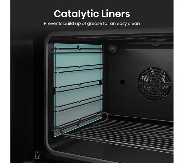 Hisense HDCE6C20B 60cm AirFry Electric Ceramic Cooker With Catalytic Liners - Black