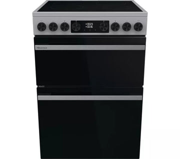 Hisense HDCE6C20X 60cm Electric Ceramic Cooker With Catalytic Liners - Stainless Steel