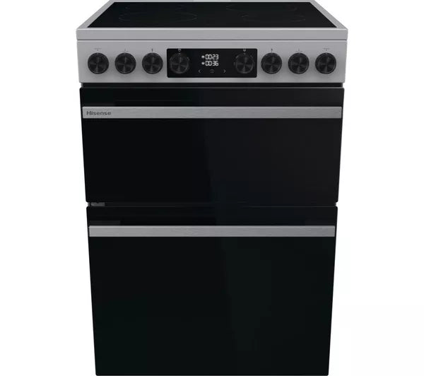 Hisense HDCEC6C20X 60cm AirFry Electric Ceramic Cooker With Catalytic Liners - Stainless Steel