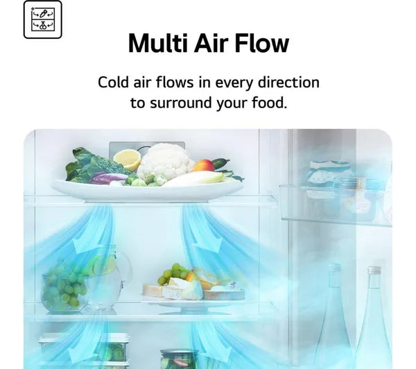 LG GBBSJ10EEP Total No Frost fridge freezer - Matte Black